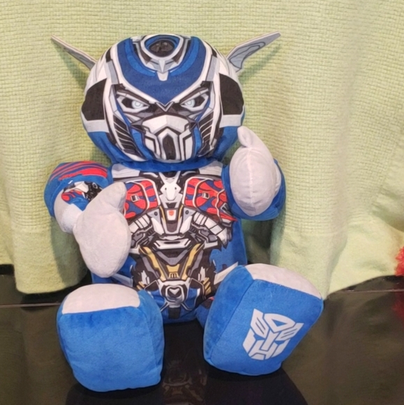 Build A Bear Transformers Optimus Prime Autobot Movable Bear Plush - Picture 7 of 7